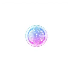 Obraz premium 3D Visual Noise Art: Anti-Gravity Glitch Style with Ethereal Shimmer on White Background