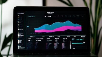 Data Visualization on Modern Laptop Screen
