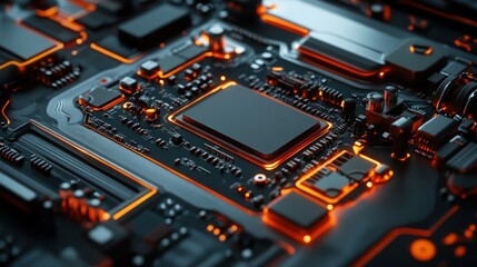 Obraz premium Detailed photorealistic rendering of a laptops trackpad, highlighting the sensor mechanisms, micro switches, and surface layer