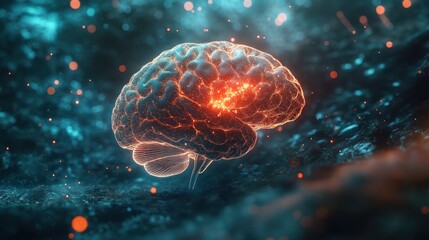 Digital Brain Illustration