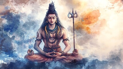 portrait of Indian mighty God Shiva shiva wallpaper