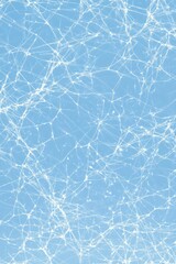 Obraz premium Cracked blue glass with white lines.