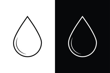 Simple Water Drop line Icon. Editable Vector Design for Graphics