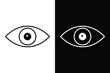 Eye Line Icon. Vector Illustration for Vision, Glasses, and Ophthalmology