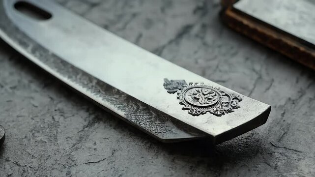 traditional craftsmanship perfect torical antique cultural themed content macro knife sword saber historical mongolian decorative blade dagger weapon collectable ming dynasty qing cutlery old