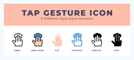 Tap gesture icon. high quality icon symbol for web design