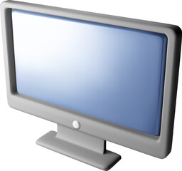 Fototapeta premium 3d black PC monitor with empty screen