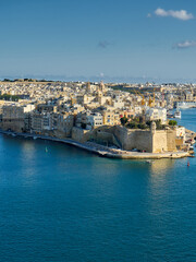 View of Fort St. Angelo in Birgu, Malta