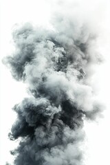 A thick plume of black smoke billows.