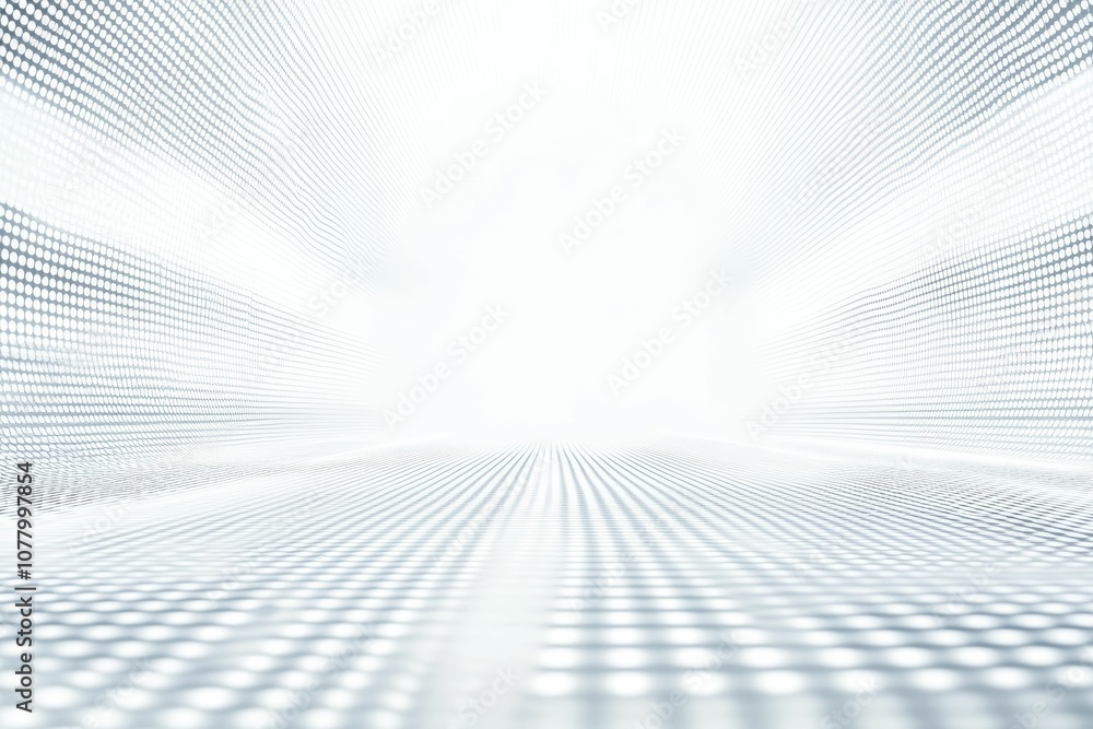 Poster abstract white grid with light source.