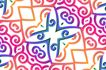 colourful gradient line art pattern of indonesian culture traditional tenun batik ethnic dayak ornament for wallpaper ads background