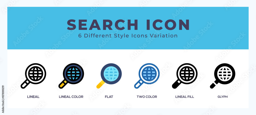 Poster searching set of vector icon. for web. and mobile app