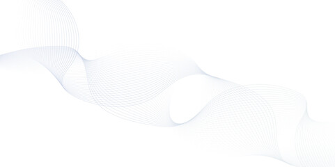 White wave curve lines banner background design. Abstract soft wave lines dynamic flowing gray light isolated background. Vector Illustration of the gray pattern of lines. Black stripes on white .	

