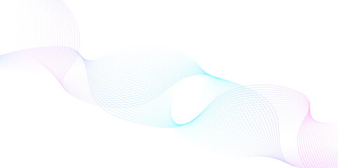 White wave curve lines banner background design. Abstract soft wave lines dynamic flowing purple and blue isolated background. Vector Illustration of the pink pattern of lines. stripes on white.	
