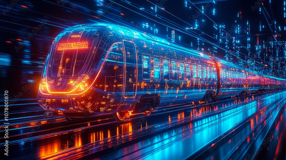 Poster smart digital train utilizing ai technology for efficient and sustainable rail networks