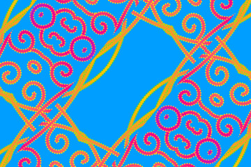Fototapeta premium colourful gradient line art pattern of indonesian culture traditional tenun batik ethnic dayak ornament for wallpaper ads background
