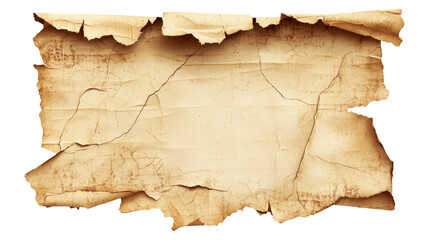 Fototapeta premium A torn piece of paper with a white background isolated on transparent or white background, png