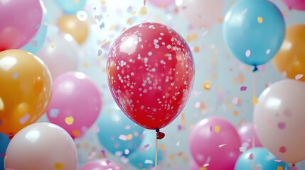Festive Balloons & Confetti Celebration.
