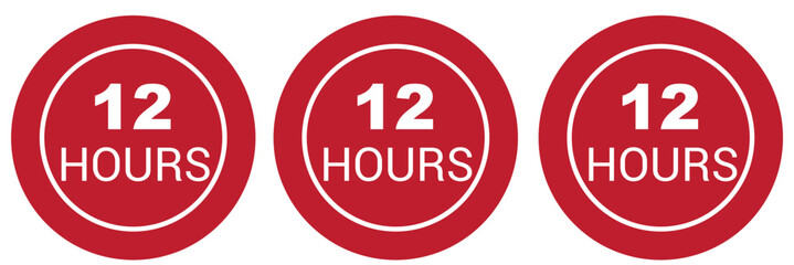 12 twelve hour icon. 