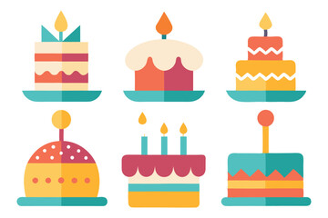 Happy birthday delicious cake vector illustration on a white background