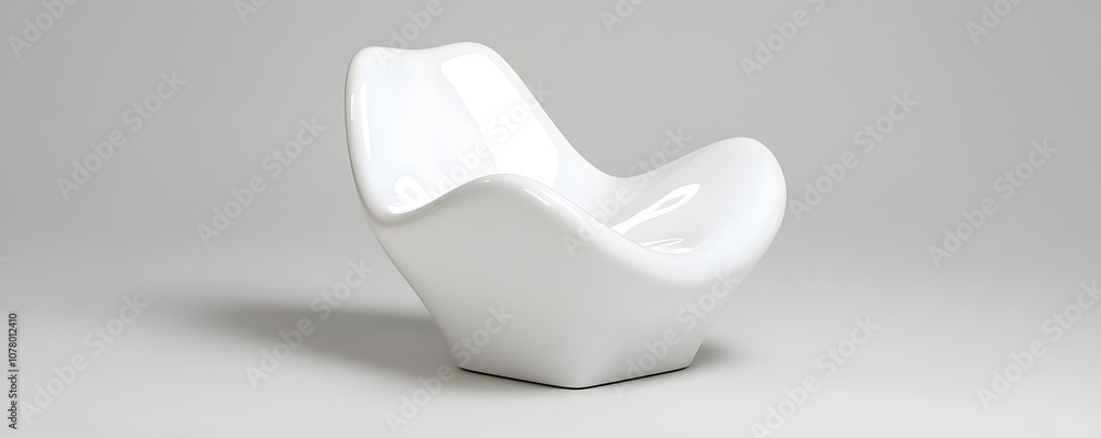 Poster graceful undulating forms - sinuous shapes in motion against a minimal white background perfect for 