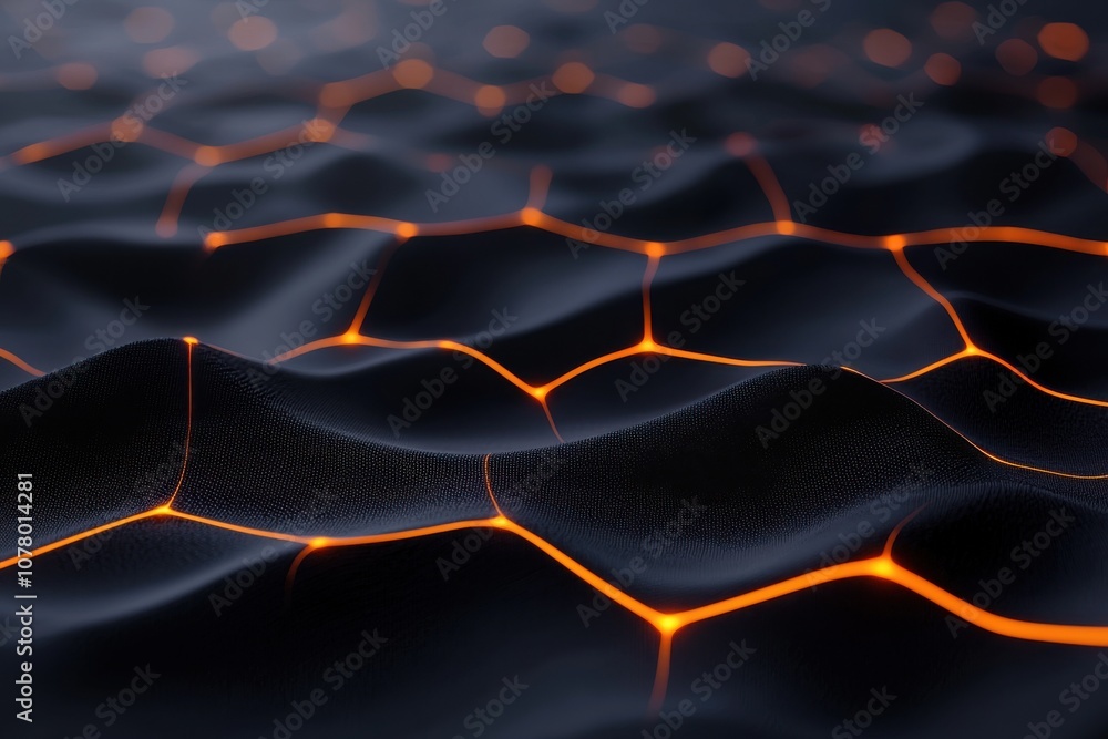 Poster abstract representation of a network shield with glowing data lines, engaging visual of protecting a