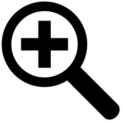 Fototapeta premium 虫眼鏡の拡大アイコンイラスト