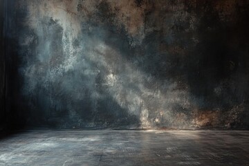 Dark grunge textured concrete wall background.