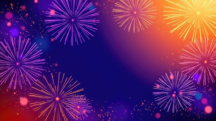Happy New Year background, Happy New Year 2025, Colorful Fireworks for Festive Celebrations or New Year