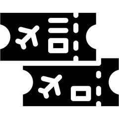 Ticket, Tickets, Airplane, Flight, Air, Travel Icon