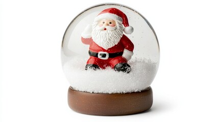 Christmas Snow Globe With Santa Claus.