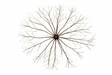 Bare branches spread out like a star.