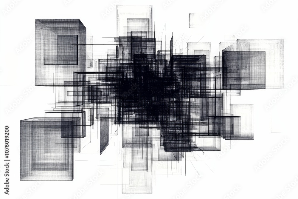 Aufkleber abstract grid of intersecting lines.