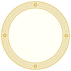 Circular Ornamental Design and Ornate Gold Frame in Chinese Style