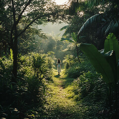 person in the forest