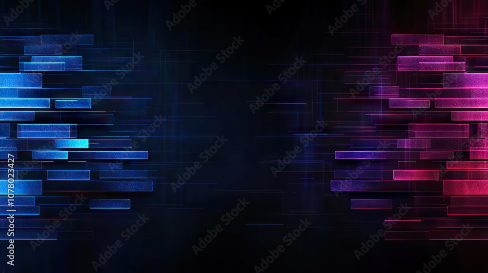 Aufkleber vibrant digital background featuring blue and pink abstract rectangles, creating dynamic and modern 