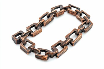 Copper chain links forming a frame.