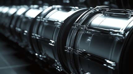 Fototapeta premium Closeup of Chrome Drums