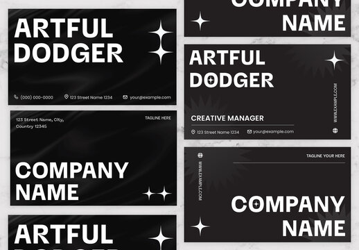 Black And White Business Card