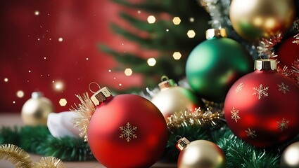 Obraz premium Capture the essence of a magical Christmas with this high-resolution image of a beautifully decorated Christmas