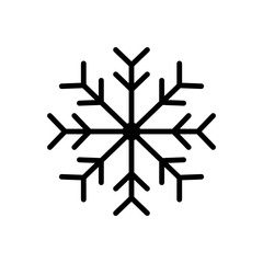 Snowflake icon isolated on white background. Snow and winter icon. Snowflake decorative element for Christmas. Vector illustration.