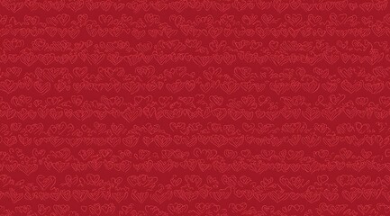 Fototapeta premium Red background with heart pattern, vector illustration
