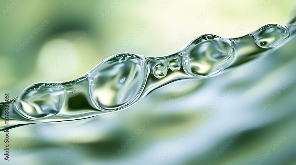 Poster vibrant microscopic world of probiotic bacteria - close-up of cell structures with soft lighting and