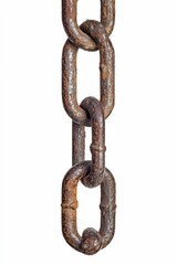 Obraz premium Close-up of a rusty metal chain.