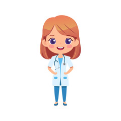 Vet Cute Worker Work Job Profession Professional Occupation Cartoon Character

