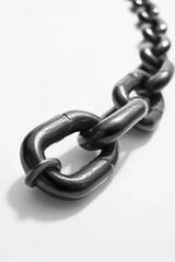 Obraz premium Close-up of a metal chain link.