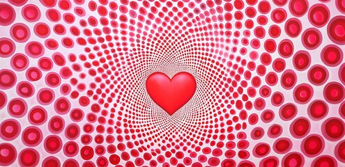 Valentine's Day heart pattern, in pink and red