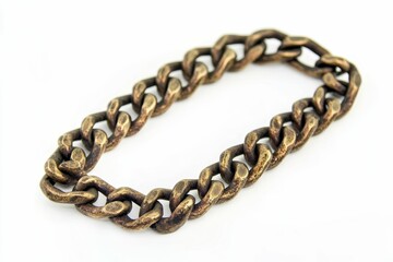 Obraz premium A close-up of a brass chain.