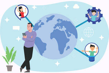 213 - Networking Concept Illust