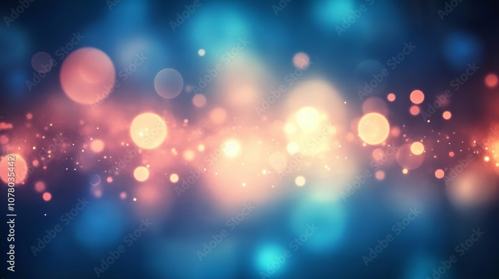 Poster serene pastel glow - soft-focus background with elegant bokeh lights for a calming vibe of simplicit
